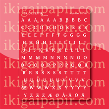 Load image into Gallery viewer, Alphabet (Red) Sticker Sheet
