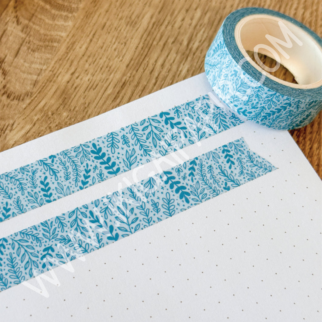 Blue Foliage Washi Tape