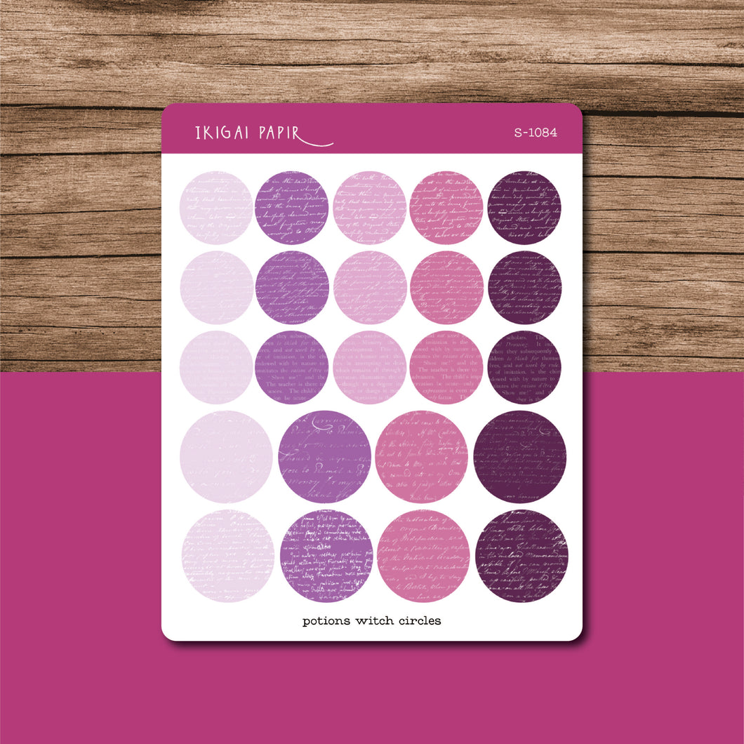 Potions Circle & Eyelet Sticker Sheet