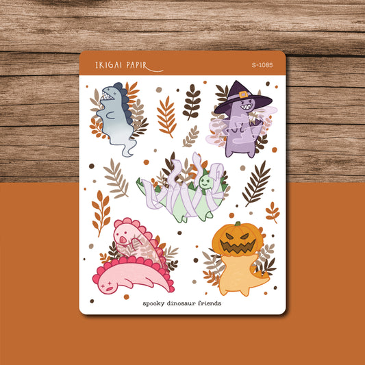 Spooky Dinosaur Friends Sticker Sheet