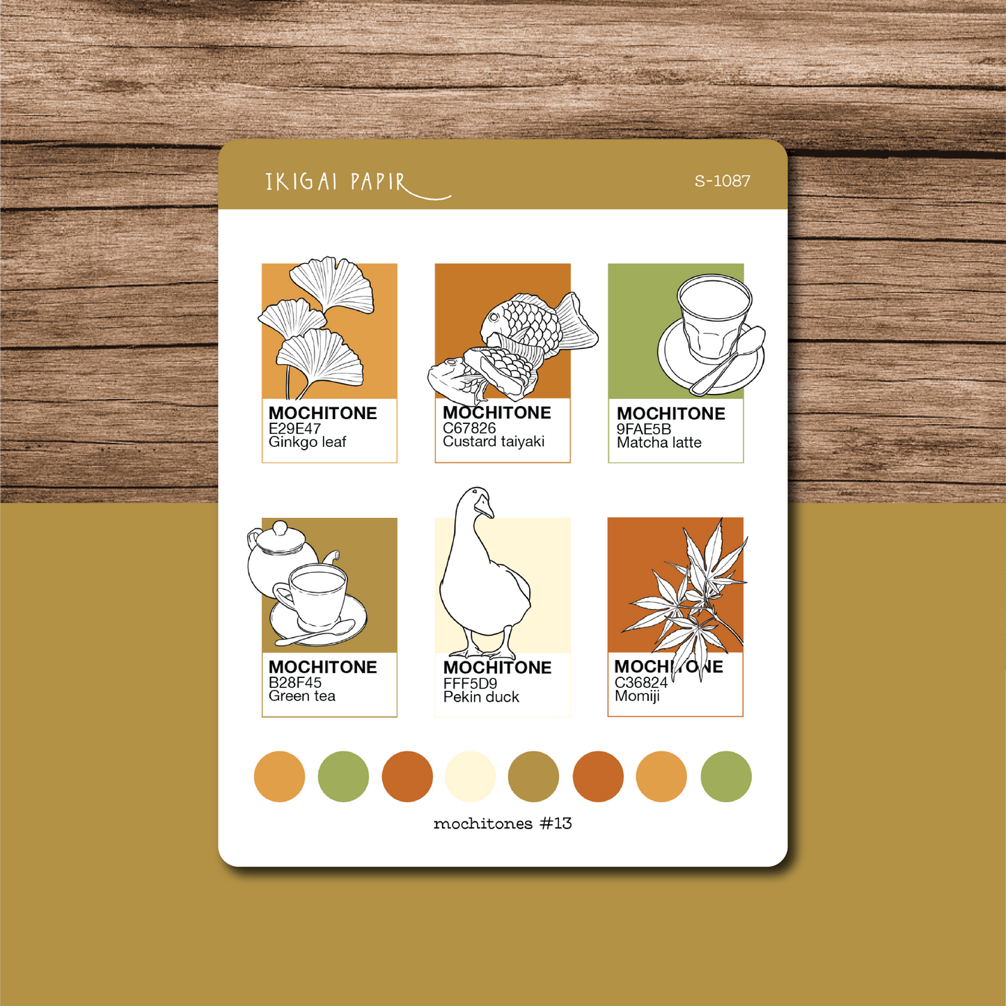 Mochitones #13 (Autumn in Japan) Sticker Sheet