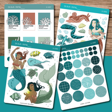 Load image into Gallery viewer, Mermaid Fantasy Sticker Sheet Bundle
