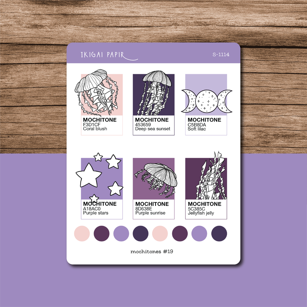 Mochitones #19 (Jellyfish in Space) Sticker Sheet