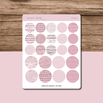 Sakura Season Circle and Eyelet Sticker Sheet
