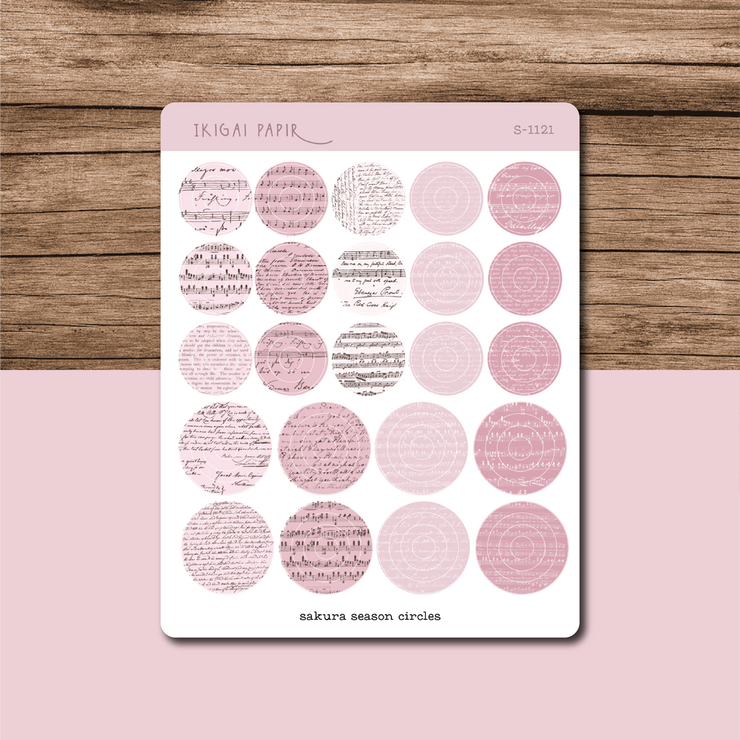 Sakura Season Circles and Eyelet Sticker Sheet