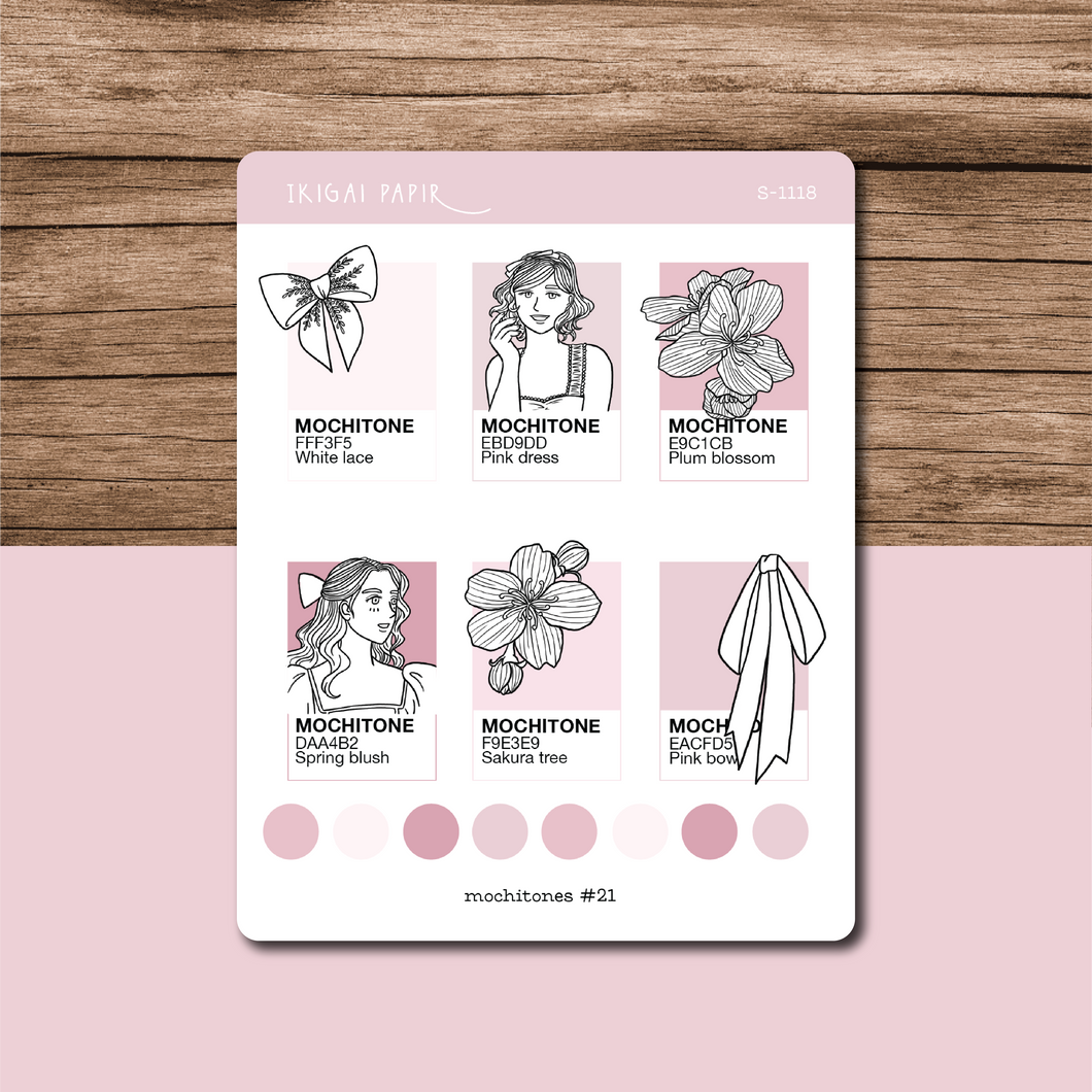 Mochitones #21 (Hanami) Sticker Sheet