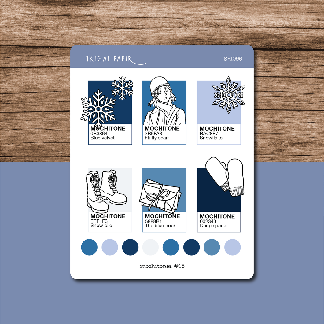 Mochitones #15 (Blue Hour) Sticker Sheet
