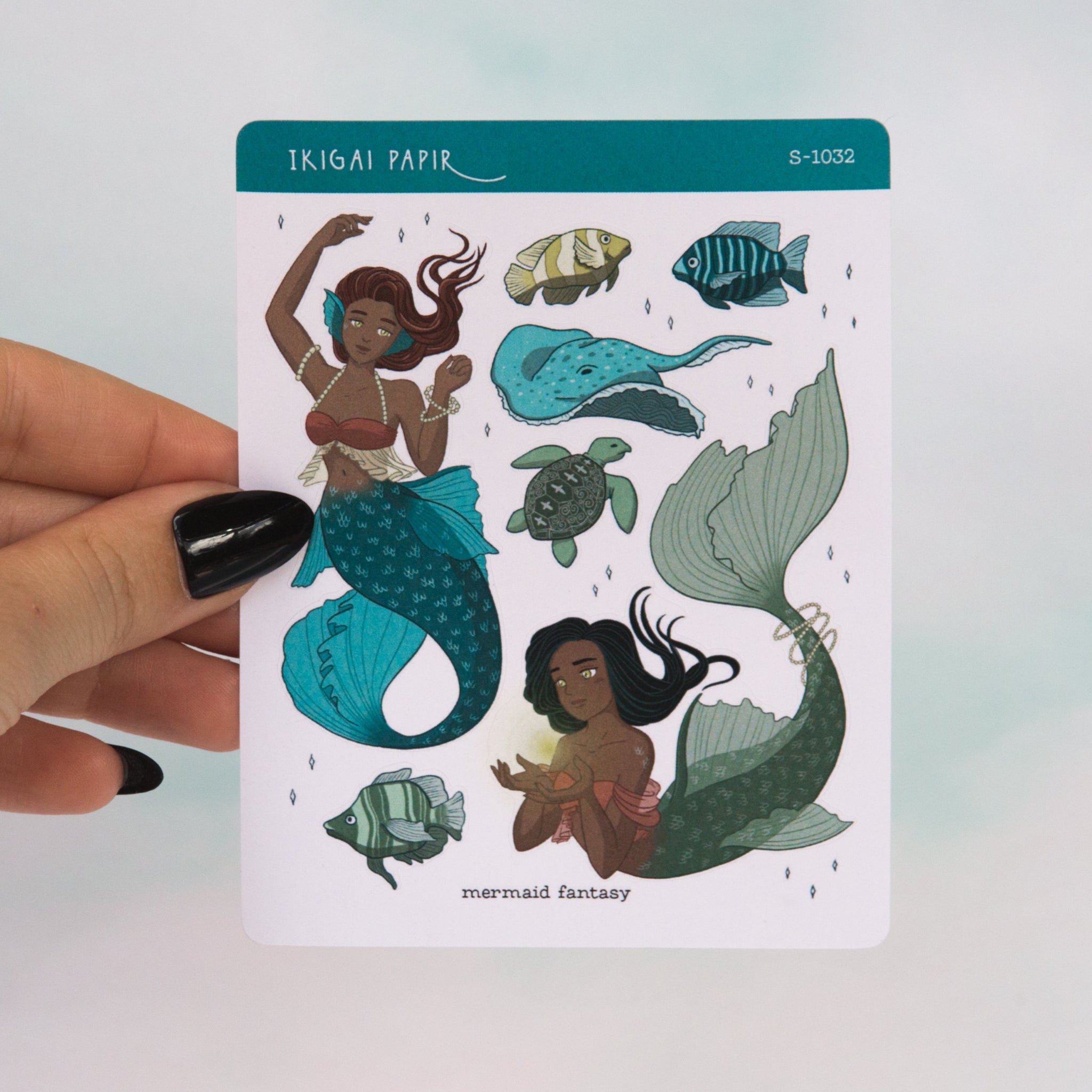 Mermaid Fantasy Sticker Sheet – ikigaipapir