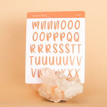 Load image into Gallery viewer, Orange Alphabet Sticker Set
