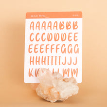 Load image into Gallery viewer, Orange Alphabet Sticker Set
