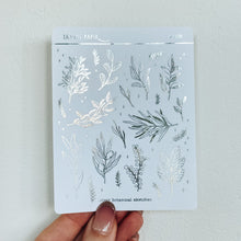 Load image into Gallery viewer, Botanical Sketches Sticker Sheet (Gold/Silver/Black)
