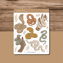 Load image into Gallery viewer, Floral Serpents Sticker Sheet
