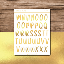 Load image into Gallery viewer, Gold Gilded Alphabet Sticker Set
