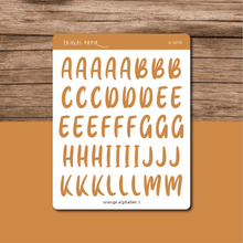 Load image into Gallery viewer, Orange Alphabet Sticker Set
