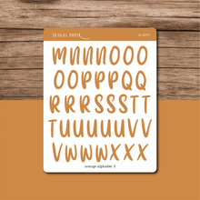Load image into Gallery viewer, Orange Alphabet Sticker Set
