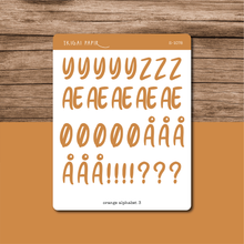Load image into Gallery viewer, Orange Alphabet Sticker Set
