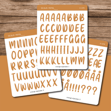 Load image into Gallery viewer, Orange Alphabet Sticker Set
