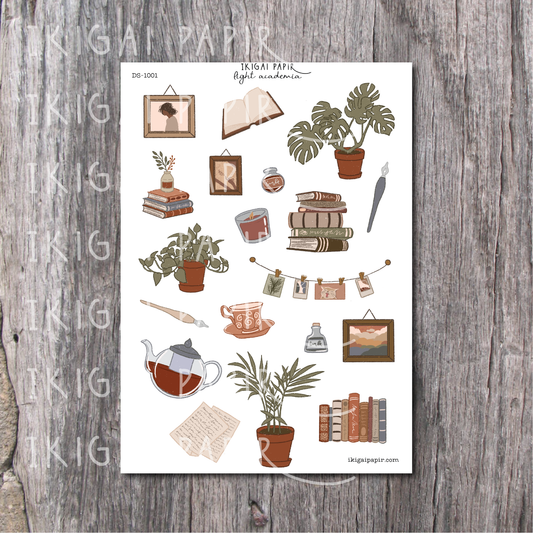 Light Academia printable sticker sheet