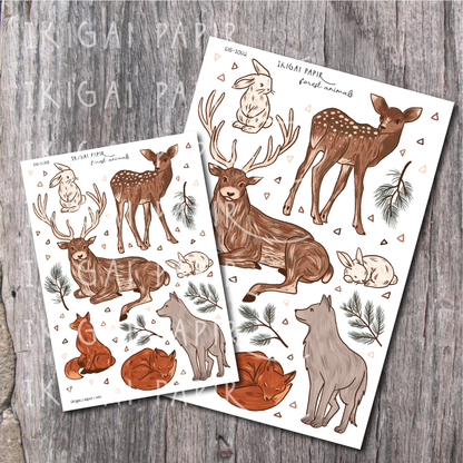 Forest Animals printable sticker sheet
